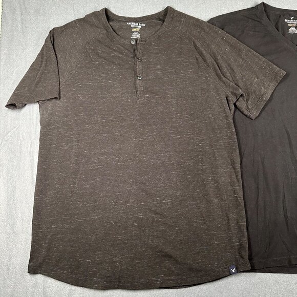 American Eagle Mens Large Lot of 2 Gray Core Flex Classic Fit Short Sleeve Tees - Picture 2 of 12